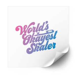World's Okayest Skater Plastisol Heat Transfer - Adults Skate Too LLC