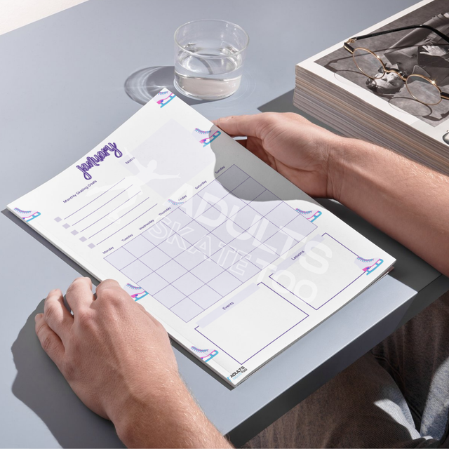 AST 12-Month Skating Calendar Bundle (Printable) - Adults Skate Too LLC