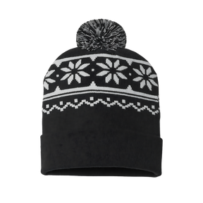 Snowflake Pom Beanie