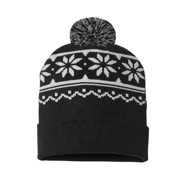 Snowflake Pom Beanie