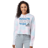 Adults Skate Too Glitter Cotton Candy Hooded Crop - Adults Skate Too LLC