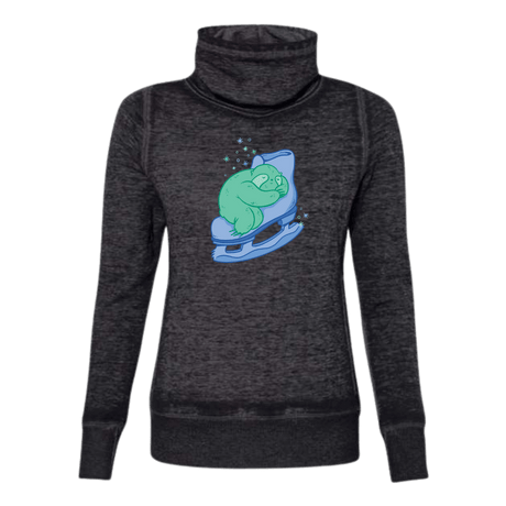 Skating Sloth Cowl Neck Sweatshirt - Adults Skate Too LLC