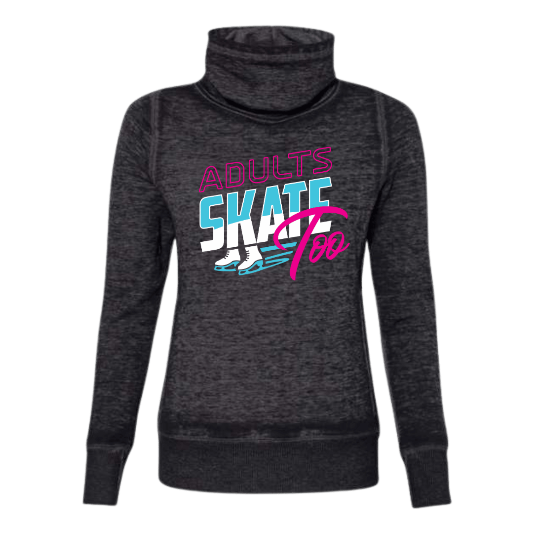 Retro Cowl Neck Sweatshirt - Adults Skate Too LLC