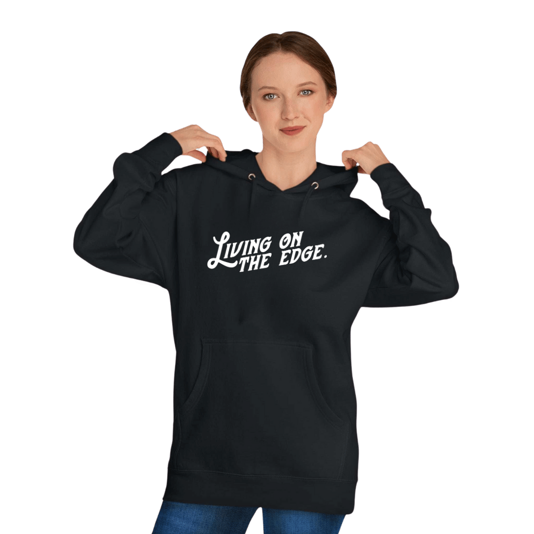 Living On The Edge Unisex Hoodie - Adults Skate Too LLC