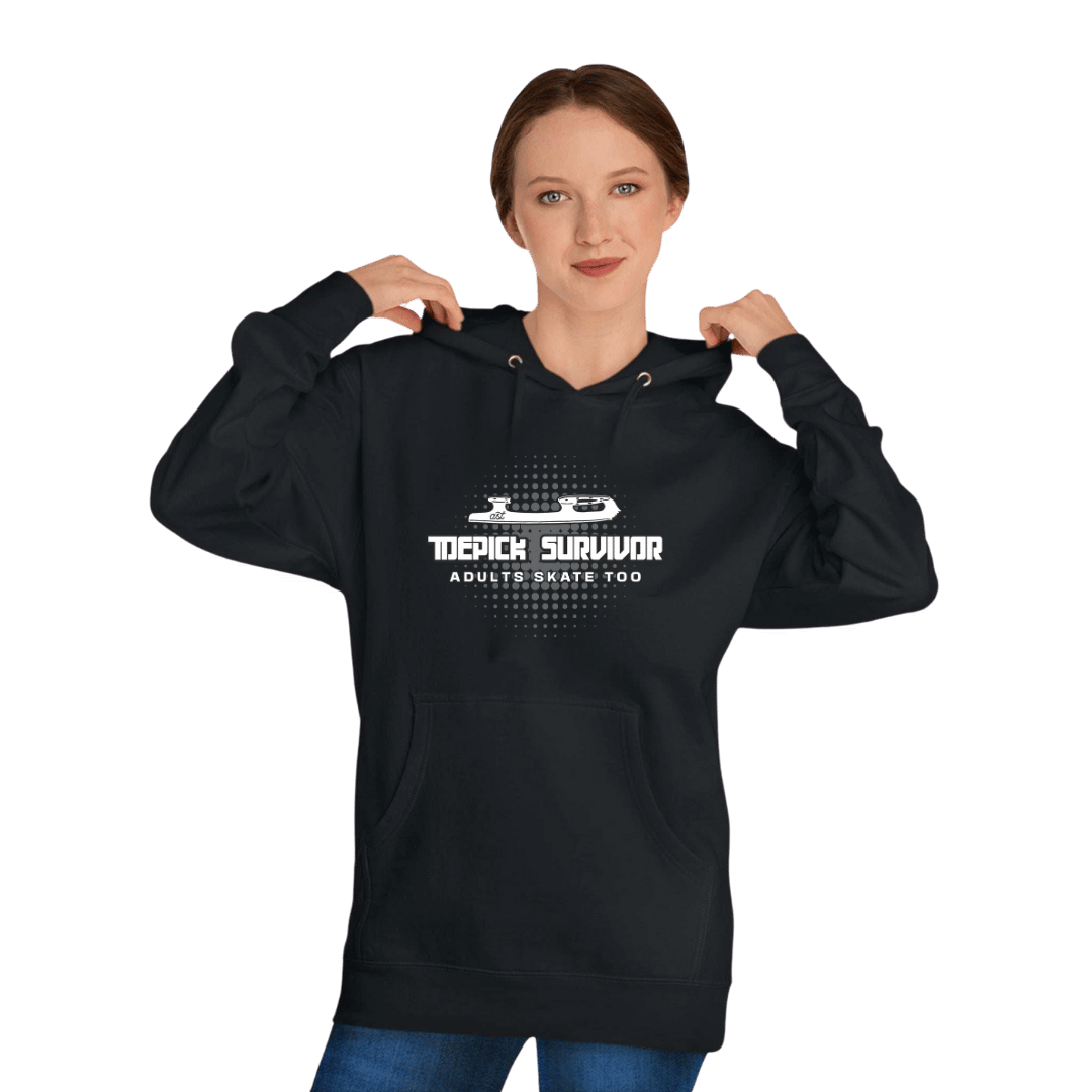 Toepick Survivor Unisex Hoodie - Adults Skate Too LLC