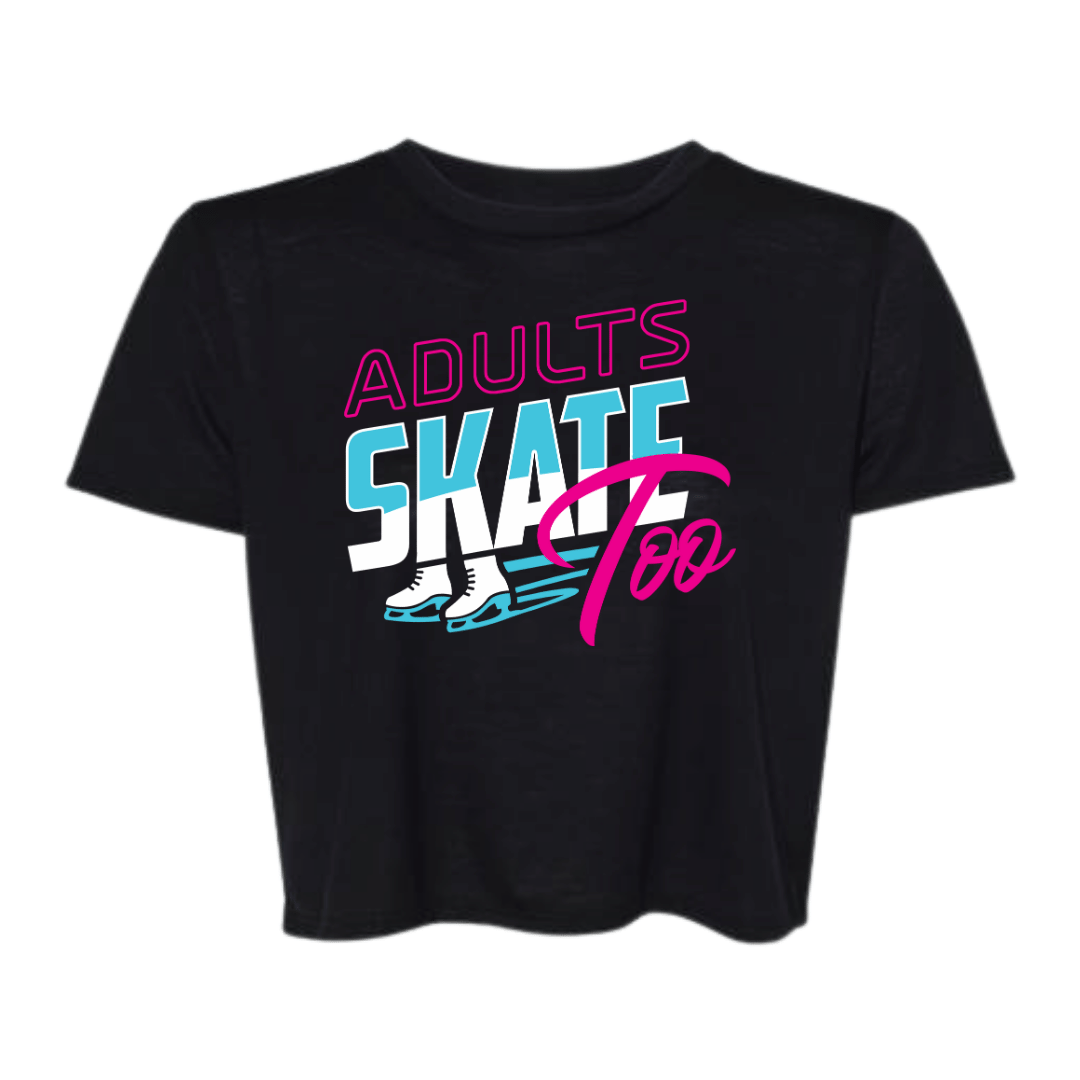 Retro Flowy Crop - Adults Skate Too LLC