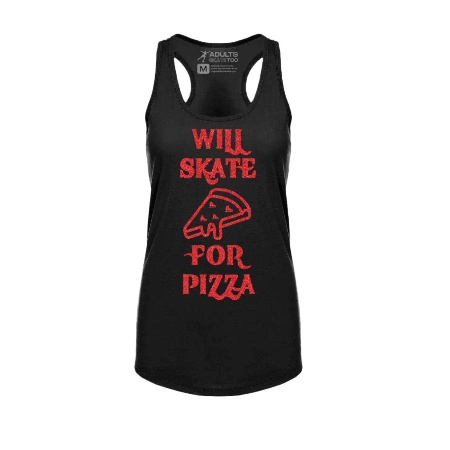 Will Skate For Pizza Racerback Tank