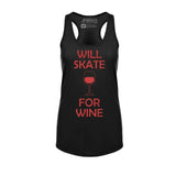 Will Skate For Wine Racerback Tank - Adults Skate Too LLC