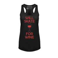 Will Skate For Wine Racerback Tank