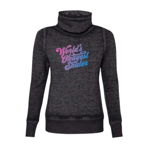 World's Okayest Skater Cowl Neck Sweatshirt - Adults Skate Too LLC