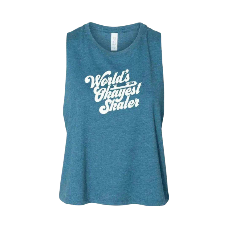 World's Okayest Skater Racerback Crop