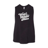 World's Okayest Skater Racerback Crop - Adults Skate Too LLC