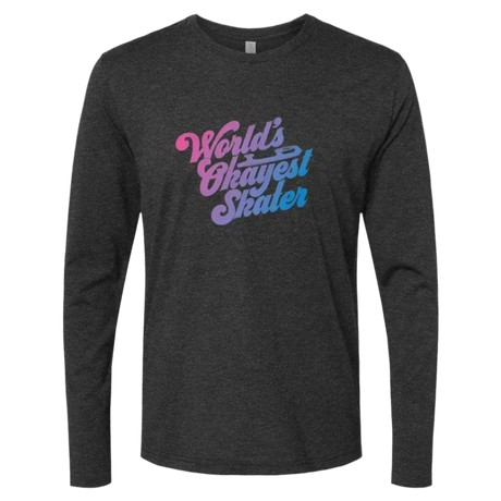 World's Okayest Skater Long Sleeve - Adults Skate Too LLC