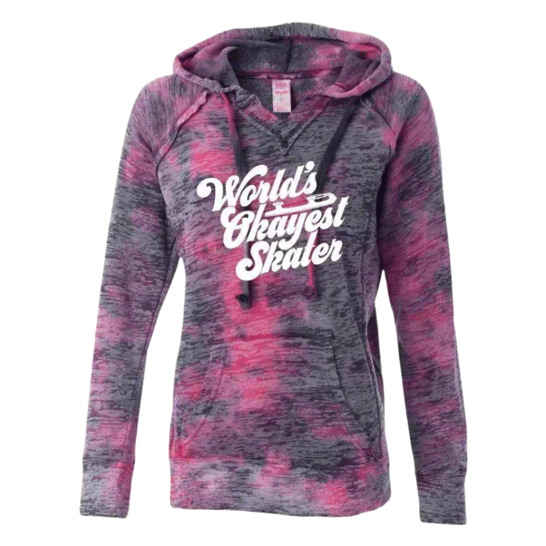 World's Okayest Skater Burnout Hoodie - Adults Skate Too LLC