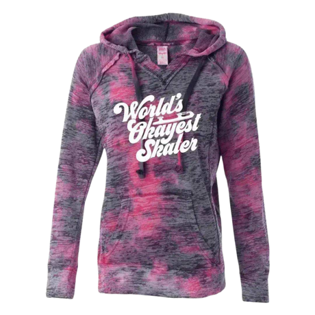 World's Okayest Skater Burnout Hoodie - Adults Skate Too LLC