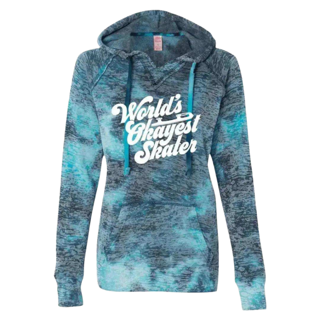 World's Okayest Skater Burnout Hoodie - Adults Skate Too LLC