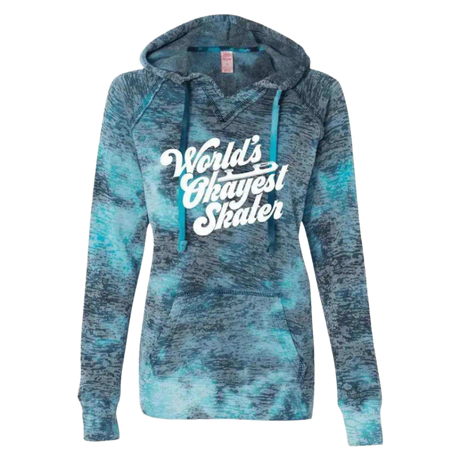 World's Okayest Skater Burnout Hoodie - Adults Skate Too LLC