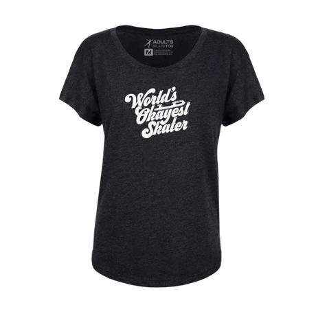 World's Okayest Skater Dolman Tee - Adults Skate Too LLC