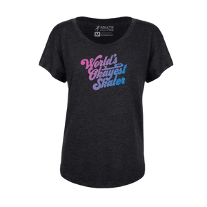 World's Okayest Skater Dolman Tee - Adults Skate Too LLC