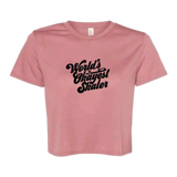 World's Okayest Skater Flowy Crop - Adults Skate Too LLC