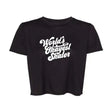 World's Okayest Skater Women's Flowy Crop Tee Adults Skate Too LLC