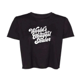 World's Okayest Skater Flowy Crop - Adults Skate Too LLC