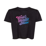 World's Okayest Skater Flowy Crop - Adults Skate Too LLC