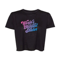 T-shirt court fluide « Le patinage a mon cœur »