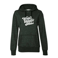 World's Okayest Skater Glitter Hoodie - Adults Skate Too LLC
