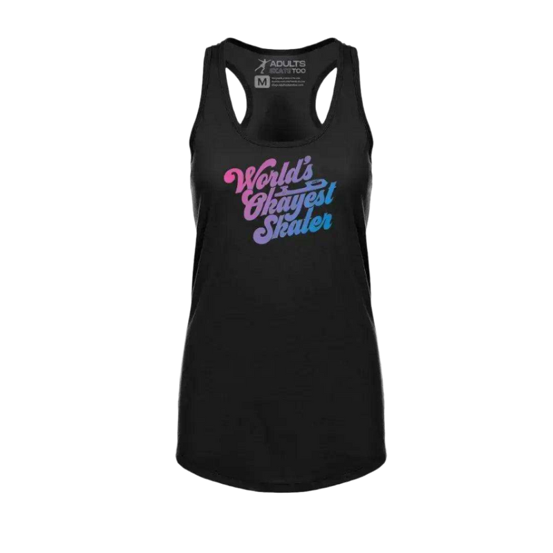 World's Okayest Skater Racerback Tank