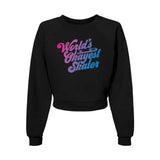 World's Okayest Skater Women's Raglan Pullover Fleece Adults Skate Too LLC