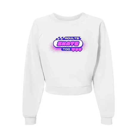 Y2K Women's Raglan Pullover Fleece Adults Skate Too LLC