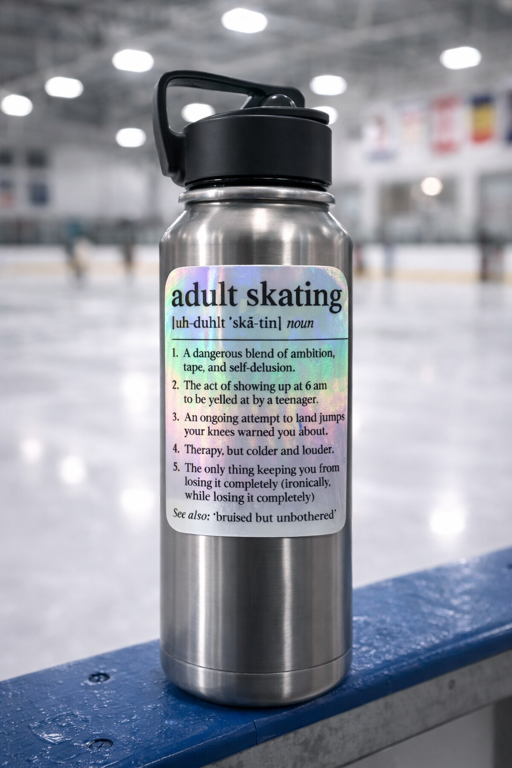Adult Skating - Defined Holographic Sticker