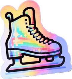 Pixel Skate Holographic Sticker