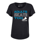 Adults Skate Too Women's Dolman Tee - Adults Skate Too LLC