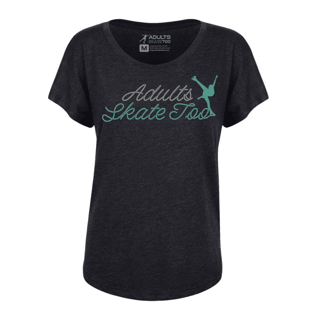 Cursive Dolman Tee - Adults Skate Too LLC