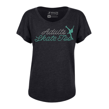 Cursive Dolman Tee - Adults Skate Too LLC