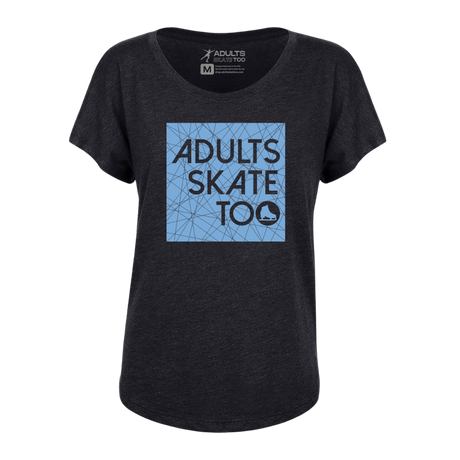 Ice Square Dolman Tee - Adults Skate Too LLC