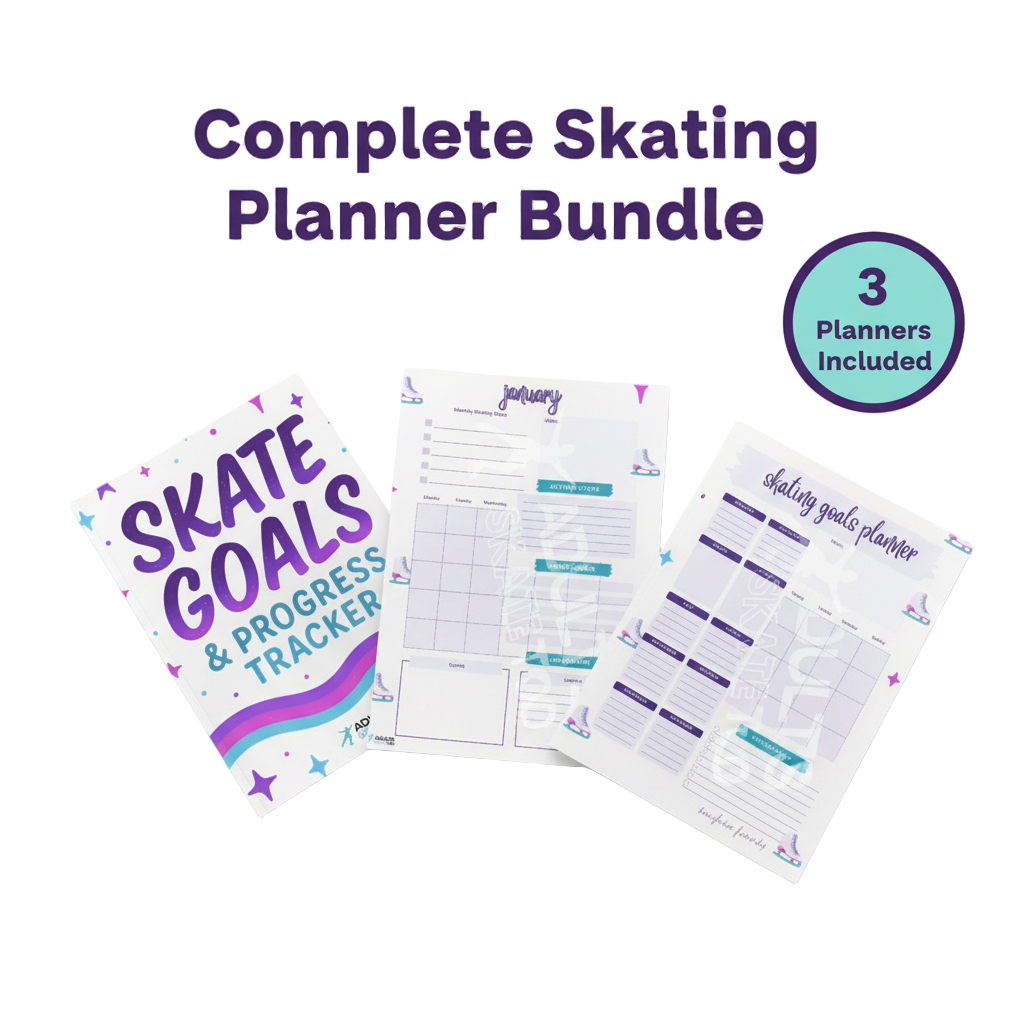 Complete Skating Planner Bundle – 12-Month Goals Tracker & Calendar (Printable)