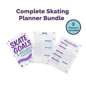 Complete Skating Planner Bundle – 12-Month Goals Tracker & Calendar (Printable) - Adults Skate Too LLC