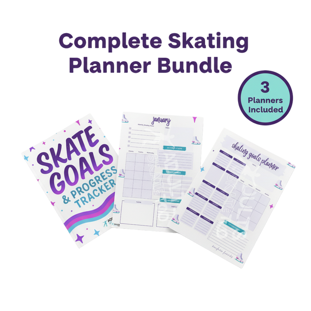 Complete Skating Planner Bundle – 12-Month Goals Tracker & Calendar (Printable) - Adults Skate Too LLC
