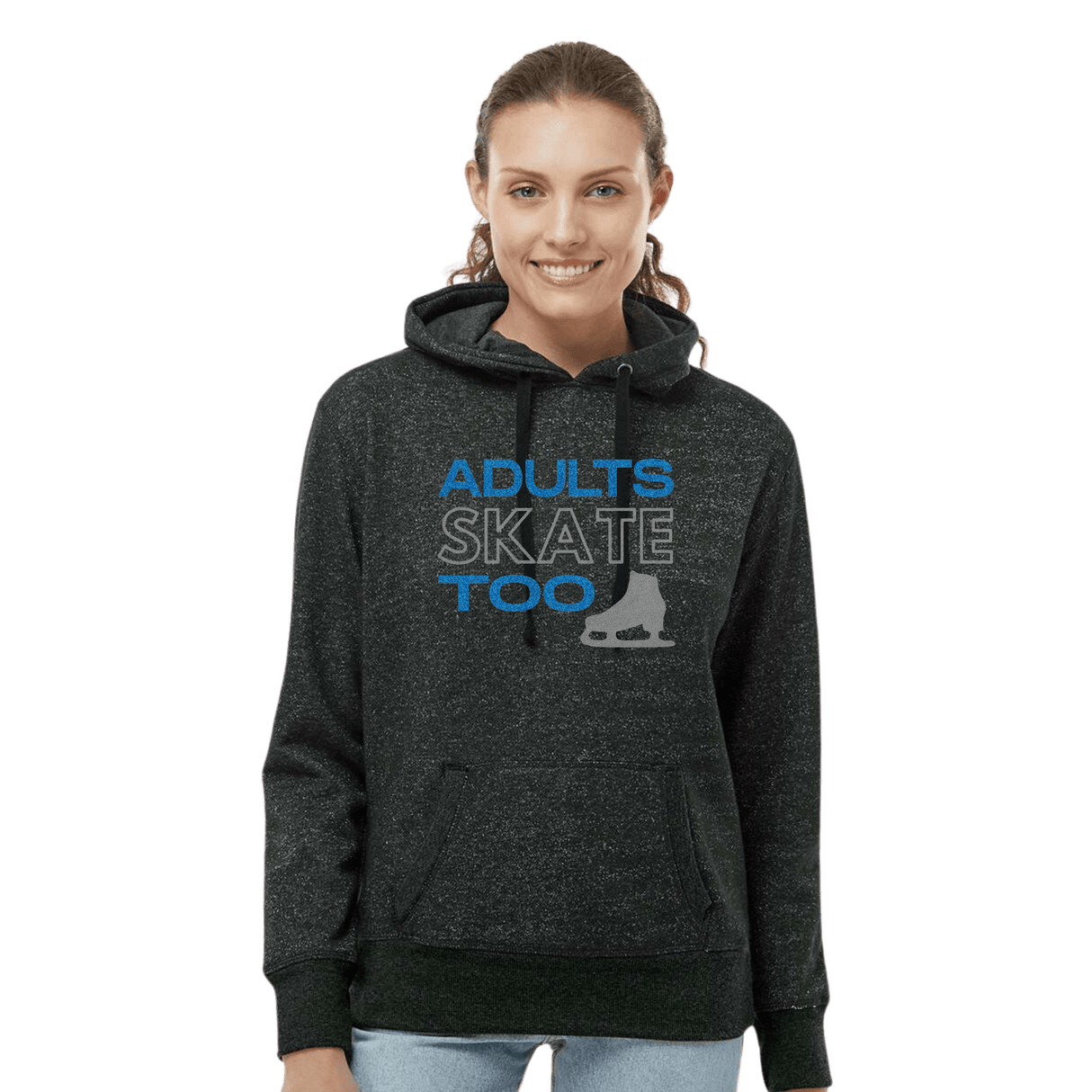 Adults Skate Too Glitter Edition Women's Glitter Hoodie - Adults Skate Too LLC