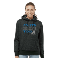 Adults Skate Too Glitter Glitter Hoodie