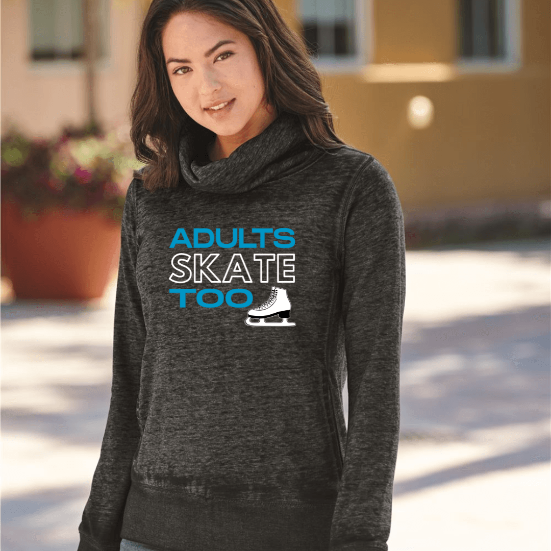 Adults Skate Too Cowl Neck Sweatshirt