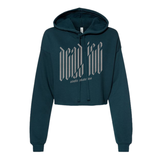 SALE | Dead Ice Women's Teal Hooded Crop - M, L - Adults Skate Too