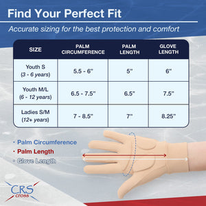 CRS Cross Figure Skating Padded Gloves - Tan