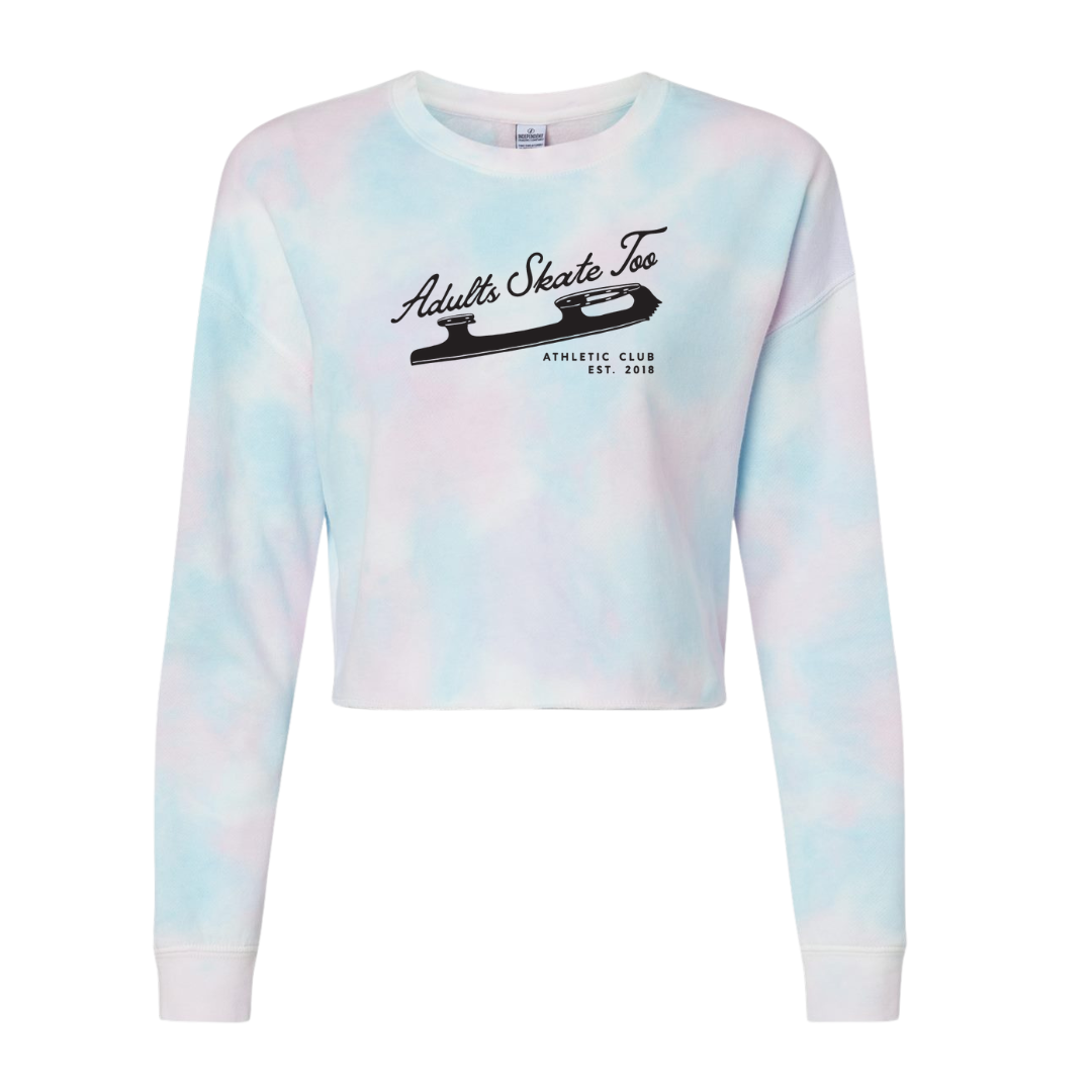 SALE | Athletic Club Cotton Candy Women's Cropped Crew Fleece - L - Adults Skate Too