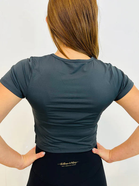 Melrose Front Twist Skating Crop Top - Adults Skate Too LLC