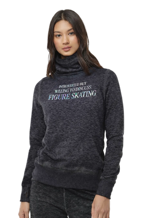 Introverted But Willing to Discuss Skating - Holo Cowl Neck - S - OneofOne