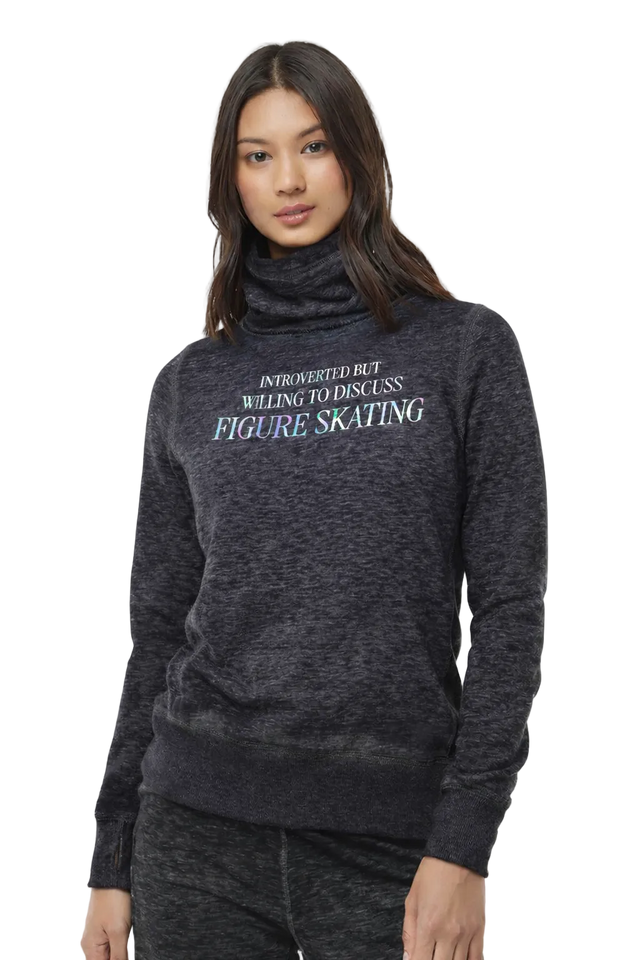 Introverted But Willing to Discuss Skating - Holo Cowl Neck - S - OneofOne